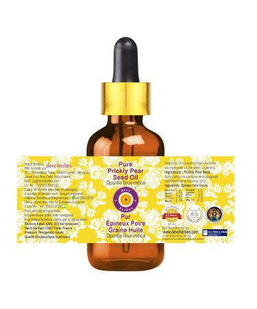 d ve herbes Pure Prickly Pear Seed Oil (Opuntia ficus-Indica) with Glass Dropper Infused (Pack of Three) 100ml X 3 (10 oz) - Buy Online on GoSupps.com