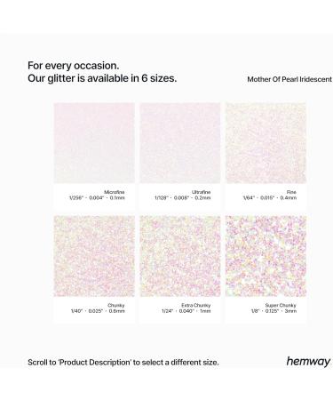 Hemway Ultra Sparkle Glitter Mother of Pearl 100g - Multi-Purpose Epoxy Resin for Arts, Crafts, Body, and Nails - Buy Online on GoSupps.com