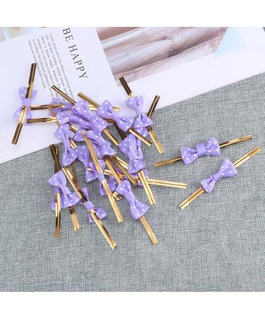 NUOBESTY 20pcs Metallic Ties Bag Sealers Ties Satin Tie Packing Ribbon Packaging Tape Cable Tie A Little Bit Purple Medium - Buy Online on GoSupps.com