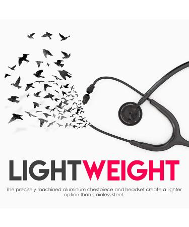 MDF Acoustica Deluxe Dual Head Stethoscope | Lightweight | Free Parts for Life | Lifetime Warranty | All Black (BlackOut) - Buy Online on GoSupps.com