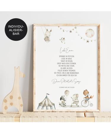 Personalized Godparent Letter for Baptism Circus | Unique Baptism Gift for Boys & Girls - Buy Online on GoSupps.com