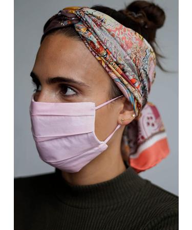 CODELLO Women's Light Pink Cotton Nose Mask | Comfortable Mouth-Nose Mask One Size (Pack of 1) - International Shipping Available - Buy Online on GoSupps.com