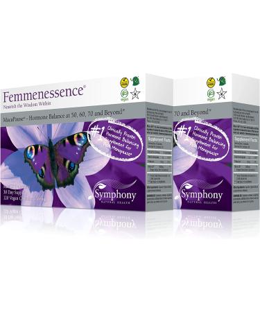 Femmenessence MacaPause – Clinically Proven for Post Menopause, Natural Hormone Balance Supplements for Women, Bone and Heart Health, Symptom Relief, 240 Gelatinized Maca Vegan Capsules, 60-Day Supply - Buy Online on GoSupps.com