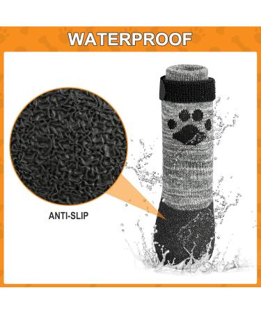 Kooltail Non-Slip Waterproof Dog Socks - Outdoor Dog Shoes with Pfot Protection & Traction Control for Hardwood Floors - Medium Gray - Buy Online on GoSupps.com
