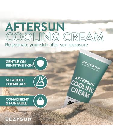 EEZYSUN AfterSun Cooling Cream | Vegan AfterSun Care with Aloe Vera Tea Tree Oil & Chamomile to Soothe Hydrate & Repair Sunburn | Dermatologically Tested 3.3 FL OZ - Buy Online on GoSupps.com