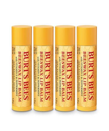 Burt's Bees Holiday Gift Set - 4 Classic Beeswax Lip Balms for Stocking Stuffers - Buy Online on GoSupps.com