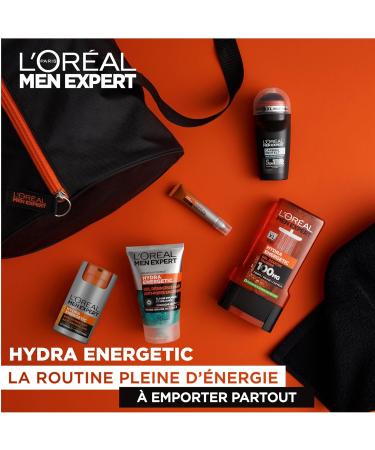 L'Or al Men Expert - Men's Energy Routine Bag - Anti-Fatigue Face & Eye Care - Vitamin C Taurine & Charcoal - Hydra Energetic - 5 Products - Buy Online on GoSupps.com