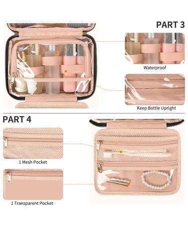 Hanging Travel Toiletry Bag - Waterproof Nylon Cosmetic Organizer Pouch with Handle and 360 Hanging Hook - Black White Stripe - Medium Size - Buy Online on GoSupps.com