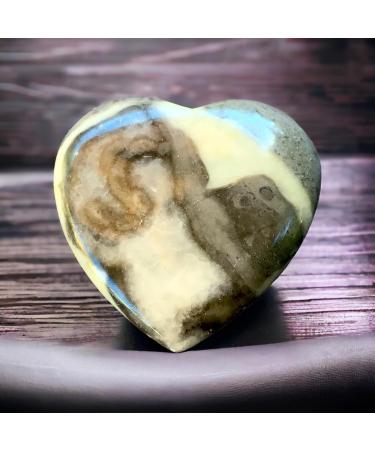 Steinfixx Large Gem Heart | Healing Crystal | Chakra & Massage Stone | Perfect Gift | Shell Jaspis - Buy Online on GoSupps.com