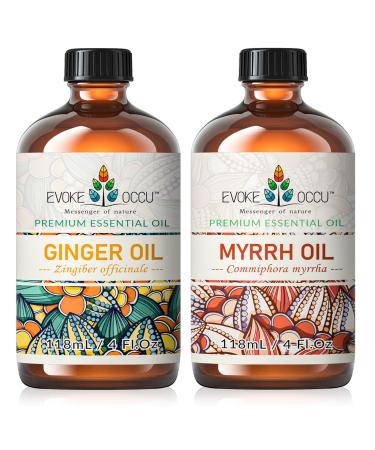 EVOKE OCCU Ginger Essential Oil and Myrrh Essential Oil - 4 Fl Oz