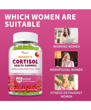 Cortisol Gummies for Women Cortisol Supplements for Women-Relaxation and Mood Cortisol Reducer with Ashwagandha Rhodiola Rosea etc. Cortisol Manager Gummies Vegan Apple Flavor 60 Count 60 Count (Pack of 1) - Buy Online on GoSupps.com
