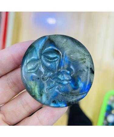 Home Decoration Natural Labrador Crystal Quartz Hand Carved Sun and Moon Home Decor Stones ERTEYIN - Buy Online on GoSupps.com