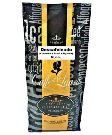 Caffe di Laura Decaffeinated coffee (Colombia+Brazil+Uganda) Gourmet Selection "Caffe di Laura " in grain or ground. Bag presentation (ground decaffeinated 3 bags x 1 kg..)