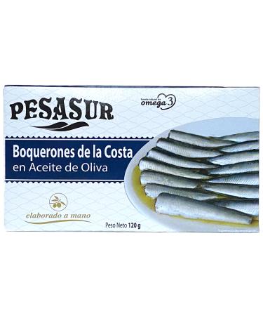 Soldimar Pesasur Boquerones White Anchovies in Olive Oil 120g (Pack of 5)