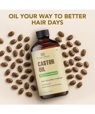 Botanic Hearth Hair Oil for Hair Growth | Strengthening Dry Frizzy Damaged Hair & Scalp Treatment | No Parabens or Harmful Sulfates | All Hair Types | Castor Hair Oil - 4 Fl Oz - Buy Online on GoSupps.com