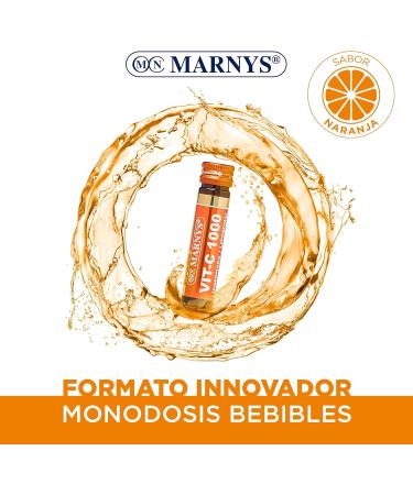 MARNYS VIT C 1000 vitamina C favorise le bien- tre lorsqu il est utilis de fa on continue compl ment sp cialis pour soutenir l organisme bo te de 20 ampoules et associe fonctionnalit pratique e - Buy Online on GoSupps.com
