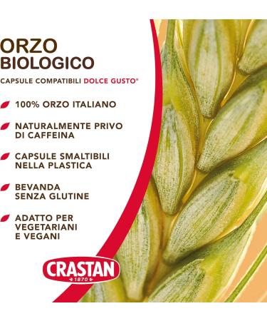  Crastan CRASTAN 1870 - A Modo Mio Capsules - Organic Barley - 1 box of 16 capsules - Naturally caffeine-free - Buy Online on GoSupps.com