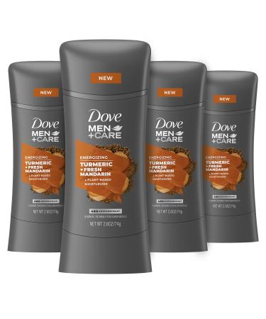 Dove Men+Care Antiperspirant Deodorant Turmeric + Fresh Mandarin Natural Inspired Deodorant for Men 2.6 oz 4 count