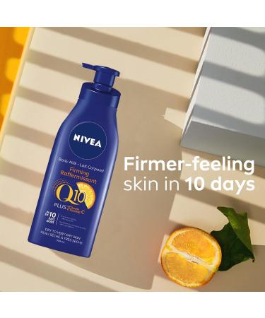 NIVEA Q10+ Firming Body Lotion | With 2 antioxidants : Q10 coenzyme + Vitamin C for healthy looking skin | Quick Absorbing | Firmer Feeling Skin in 10 Days | For Dry to Very Dry Skin - Buy Online on GoSupps.com