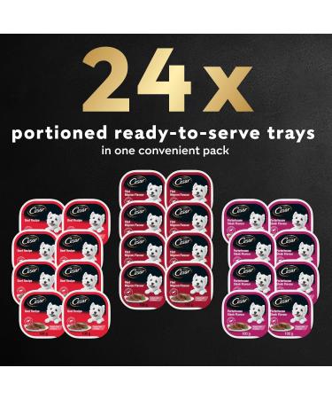CESAR Classic Loaf in Sauce Adult Wet Dog Food Beef Selects Variety Pack 24x100g Trays Dog Food Beef Selects Variety Pack 100 g (Pack of 24) - Buy Online on GoSupps.com