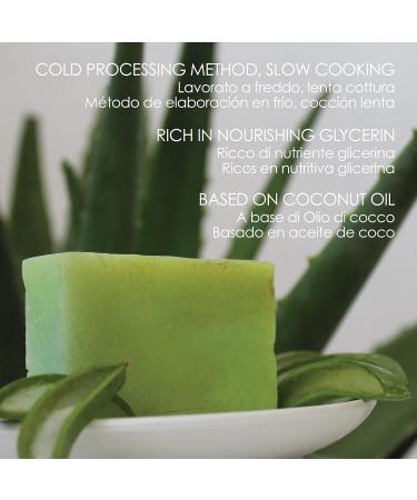 Aloe Soap - Handmade Natural Cold Processed Soap - Ideal for Women Men and Children - 100 gr - Buy Online on GoSupps.com