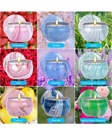 SuperSun 9-Piece Scented Candle Set | 200 Soy Wax Fragrance Candles | Perfect Christmas Gift for Women | Aromatherapy for Yoga & Relaxation - Buy Online on GoSupps.com