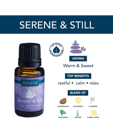 Shop Airom Serene & Still Blend - 100% Pure Therapeutic Grade Essential Oils (15ml) | Premium Amber Glass Bottle - International Shipping Available - Buy Online on GoSupps.com