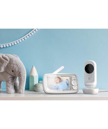Motorola Ease 44 Connect WiFi Baby Monitor with Camera - 4.3 Display - Night Vision Lullabies - Room Temperature Monitoring - White - Buy Online on GoSupps.com