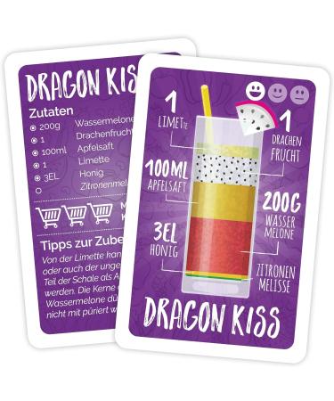 Smoothie Recipe Card Game - 30 Recipe Cards with Images & Explanations in German | Perfect Gift in Metal Can - Buy Online on GoSupps.com