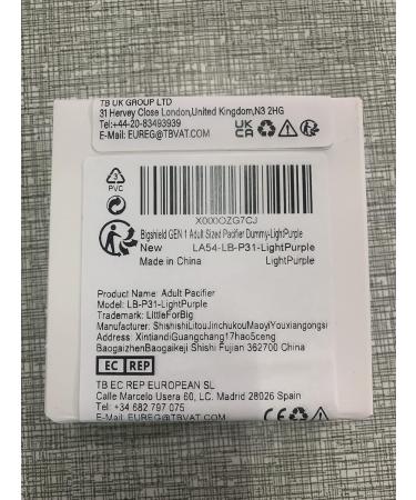 Buy LittleForBig Large Teat Shield Pacifier Gen 1 - Adult Size Light Purple | International Shipping Available - Buy Online on GoSupps.com
