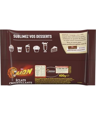 NESTL PROFESSIONAL - LION Topping - Crunchy Pieces - Rainforest Alliance Certified Cocoa - To enhance all your desserts - 400g bag - Buy Online on GoSupps.com