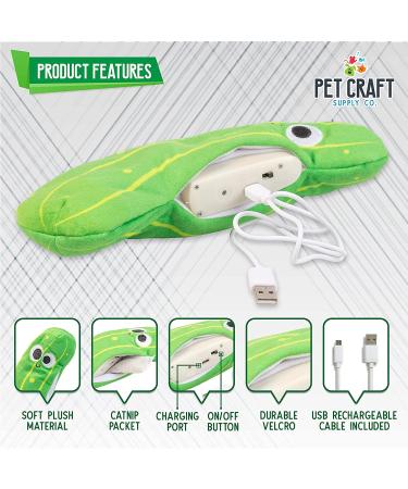 Pet Craft Supply Interactive Electric Flipping Fish Cat Toy with Catnip - Wiggle Pickle - Buy Online on GoSupps.com
