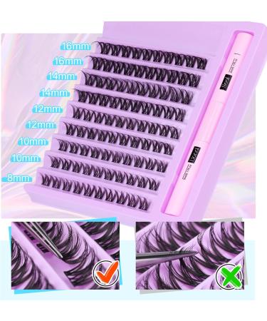 ALICE E13 DIY Lash Clusters Kit - Brown D Curl 10-16MM Individual Lashes for Natural Look - Strong Hold Lash Bond and Seal - Buy Online on GoSupps.com
