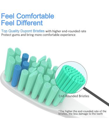 Senyum Replacement Toothbrush Heads for Philips Sonicare E-Series - 4 Pack Screw-On Refills - Buy Online on GoSupps.com