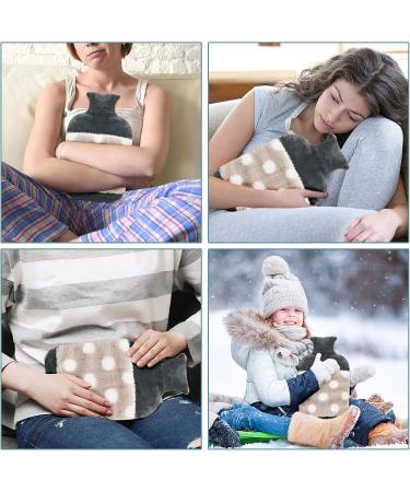 Hot Water Bottle with Kangaroo Pocket - 2L Grey Bed Bottle for Adults & Kids | Warmth & Comfort - Buy Online on GoSupps.com