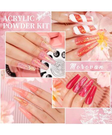 Morovan Acrylic Nail Kit with Drill - 12 Colors Acrylic Powder Set with UV Light - Professional Nail Extension Starter Kit for Home Nail Art - Buy Online on GoSupps.com