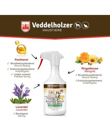 Veddelholzer 500ml Itching Spray for Dogs & Cats - Lavender Relief for Mites | Best Dog & Puppy Accessories - Buy Online on GoSupps.com