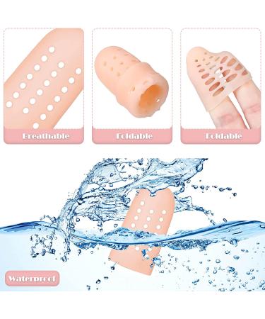 Nude Silicone Finger Caps - 20 Pcs Gel Finger Cots for Eczema, Wounds, Arthritis | Breathable Toe Sleeves for Protection and Healing - Buy Online on GoSupps.com