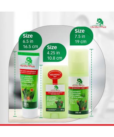 ARTHRI-PLUS Natural Pain Relief Trio (Cream Stick Spray)- Long Lasting Topical Pain Reliever - Backache Headache Arthritis Muscle and Joint Relief  - Buy Online on GoSupps.com
