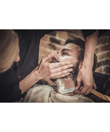Facn Professional Wooden Straight Edge Barber Razor - 100 Blades included, Salon Quality Cut Throat Shavette - Buy Online on GoSupps.com