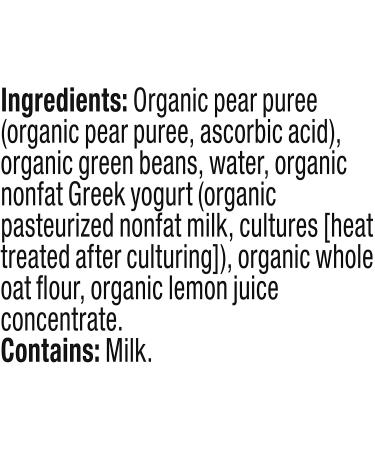 Plum Organics Stage 2 Baby Food Pouch - Pear, Green Bean & Greek Yogurt | 12 Pack | Organic & Fresh | 3.5 oz - Buy Online on GoSupps.com