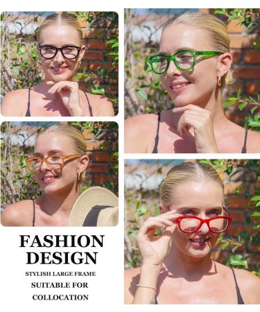 Eyekepper 4-Pack Progressive Multifocus Reading Glasses for Women - Blue Light Blocking Cateye Readers +3.0 - Mix Color Set - Buy Online on GoSupps.com