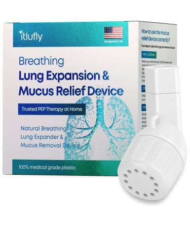 Breathing Lung Expander & Mucus Removal Device, Hand-Held Breathing Trainers, Improves Lung Capacity & Respiratory Health, Clears Congestion from Lungs & Airways Breathe Easier