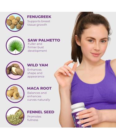 Busty Boost Breast Enhancement Pills - Enhancement & Enlargement Pills for Bigger Boobs & Growth. Natural Fenugreek Saw Palmetto & Maca Formula. Fuller Firmer Breasts in 1-2 Months Made in USA - Buy Online on GoSupps.com