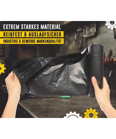 Buy 120L Tearproof Black Garbage Bags - 50 Extra Strong Waste Bags - XXL LDPE - 700x1100mm - Buy Online on GoSupps.com