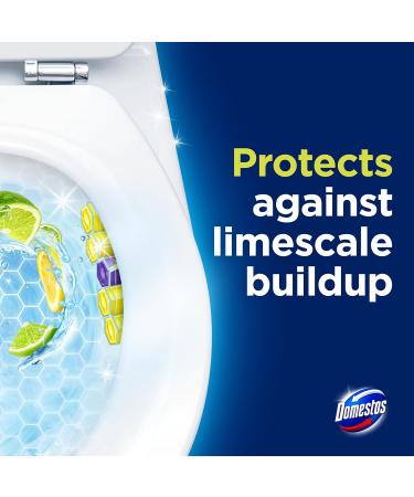Domestos Power 5 Lime Toilet Rim Blocks toilet freshener with a long-lasting fragrance clean and freshen for up to 300 flushes 2x 50 g - Buy Online on GoSupps.com