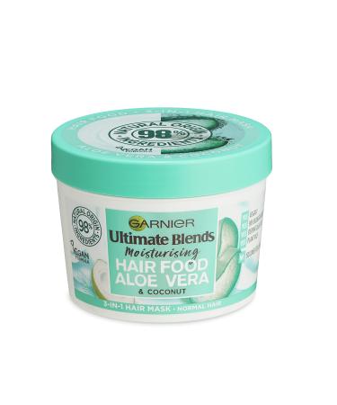 Garnier Ultimate Blends Hair Food  Aloe Vera 3-in-1 Normal Hair Mask Treatment  390 ml - Buy Online on GoSupps.com