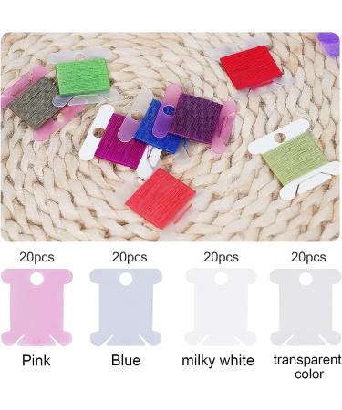 80 Pcs Embroidery Thread Organizer - Floss Storage Cards for Stitch Plastic Bobbins (4 Colors) - Buy Online on GoSupps.com