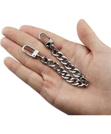 HEEHEE 7.9" Purse Chain Strap Extender More Upscale Color Tone Wearing Comfortable 0.4" Wide Extra Thick Metal Flat Chains Replacement Straps with Buckles Silver 1 PCS for Shoulder Cross Body Handbag Silver 7.9" Silver - Buy Online on GoSupps.com
