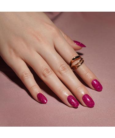 Bluesky Gel Nail Polish 10ml Glimmer Burgundy - LVM02 Pink Soak-Off Gel Polish for 21 Day Manicure Professional Salon & Home Use Requires Curing Under UV/LED Lamp - Buy Online on GoSupps.com